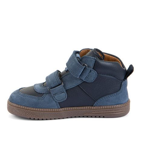 CHLAPČENSKÉ CELOROČNÉ KOŽENÉ ČLENKOVÉ BAREFOOT TOPÁNKY LOOP HIGH-TOPS DARK BLUE FRODDO G2110157