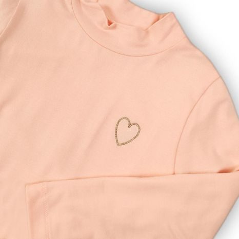 TRICOU PENTRU FETE DIN BUMBAC CU MÂNECĂ LUNGĂ, MINOTI, TIME 7, ROZ