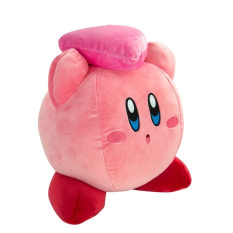 RŮŽOVÝ MEGA PLYŠÁK KIRBY DRŽÍCÍ ČERVENÉ SRDCE ZE SÉRIE MOCCHI-MOCCHI