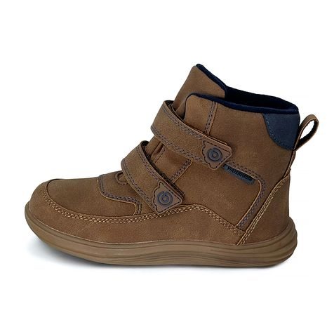 DĚTSKÉ CELOROČNÍ BAREFOOT BOTY BUGGA KIVO BROWN B00199-18