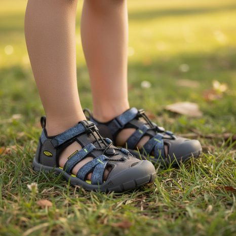 DĚTSKÉ SANDÁLY SEACAMP II CNX MAGNET/EVENING PRIMROSE 1026318/1026321, KEEN, ŠEDÁ