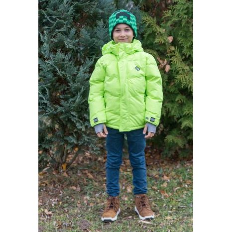 BUNDA ZIMNÍ PUFFA NEON CHLAPECKÁ, PIDILIDI, PD1110-19, ZELENÁ