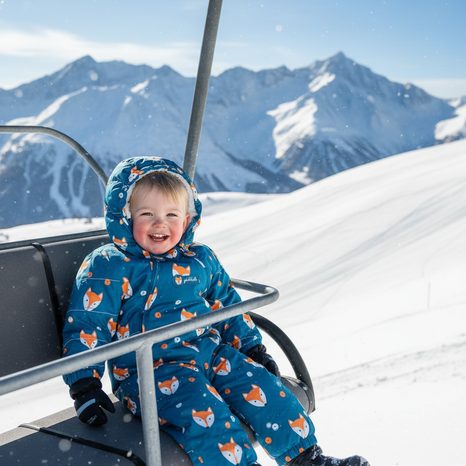 SALOPETĂ DE IARNĂ PENTRU BĂIEȚI CU HAINĂ DE BLANĂ, PIDILIDI, PD1142-04, ALBASTRU