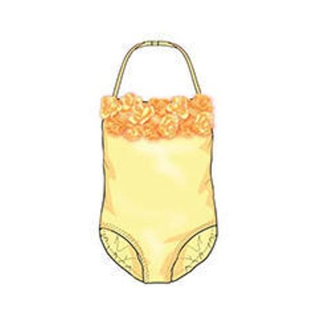 Plavky dievčenské jednodielne, Minoti, C1378, žlutá
