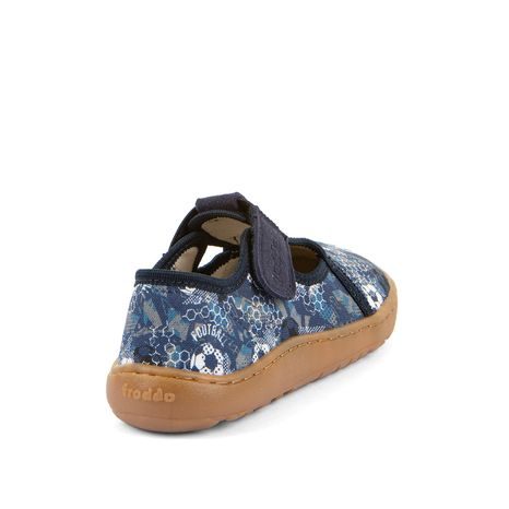 FIÚ VÁSZON BAREFOOT PAPUCS CANVAS T-BAR BLUE FRODDO G1700439-5