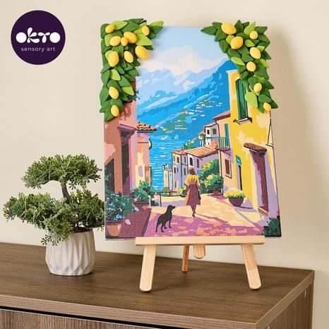 HOTOVÝ 3D OBRAZ LEMON WEEKEND S PLASTICKÝMI DETAILY NA ZDI