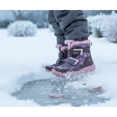 DÍVČÍ ZIMNÍ BOTY CRYSTAL PURPLE/PINK GORE-TEX, SUPERFIT,1-009091-8510