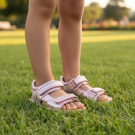 SANDALE BAREFOOT PENTRU FETE FLEXI MINI PINK SHINE FRODDO G3150270-9