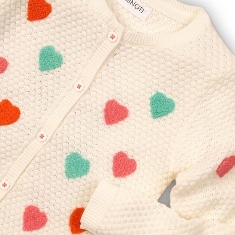 PULOVER PENTRU FETIȚE CU ÎNCHIDERE PE MIJLOC, MINOTI, UNICORN 9, ALB