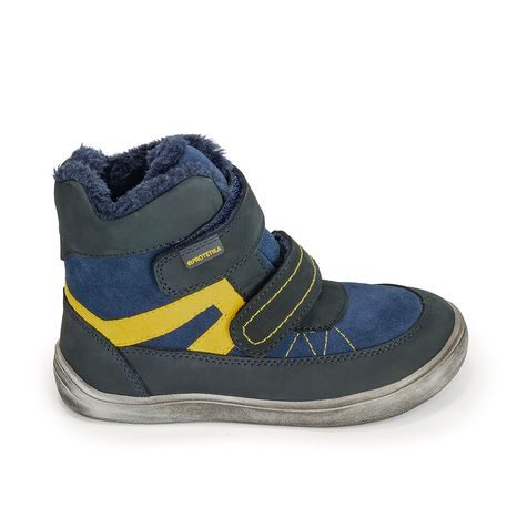 Chlapecké zimní boty Barefoot RODRIGO NAVY, Protetika, modrá 