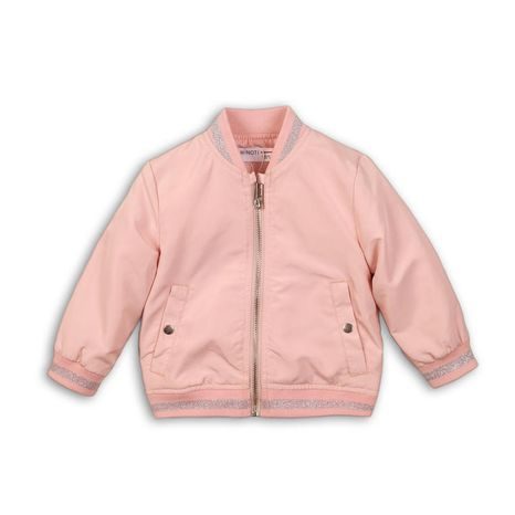 Jachetă bombardier pentru fete, Minoti, SUPER 1, roz