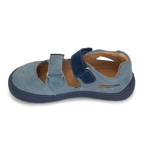 CHLAPECKÉ SANDÁLY BAREFOOT PADY JEANS, PROTETIKA, SVĚTLE MODRÁ