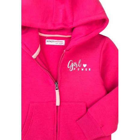 MIKINA DÍVČÍ S KAPUCÍ, MINOTI, 8GZTHRU 4, RŮŽOVÁ