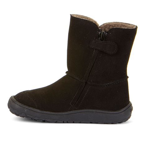 DĚTSKÉ ZIMNÍ BAREFOOT BOTY TEX SUEDE  BLACK, FRODDO, G3160238-4, ČERNÁ