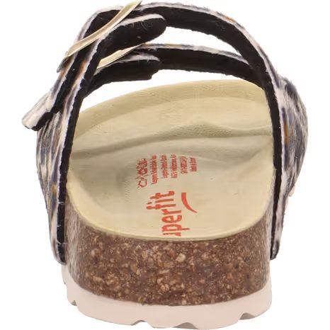 PAPUCI DIN PLUTĂ PENTRU FETE FOOTBAD BEIGE/MULTICOLORED SUPERFIT 1-800113-4000