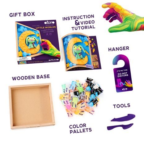 ROZBALENÝ UMĚLECKÝ SET SE VŠEMI POMŮCKAMI PRO TVORBU DĚTSKÉHO OBRAZU