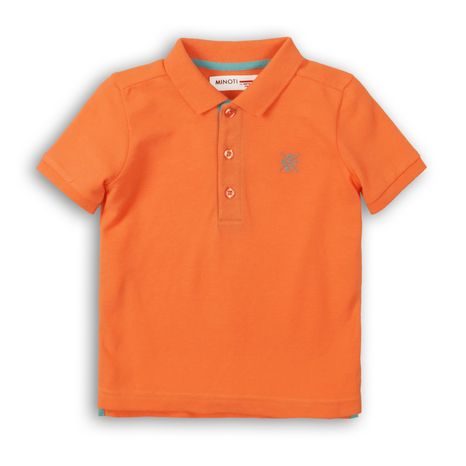 Tricou pentru băieți POLO cu mânecă scurtă, Minoti, 1, 6, portocaliu 