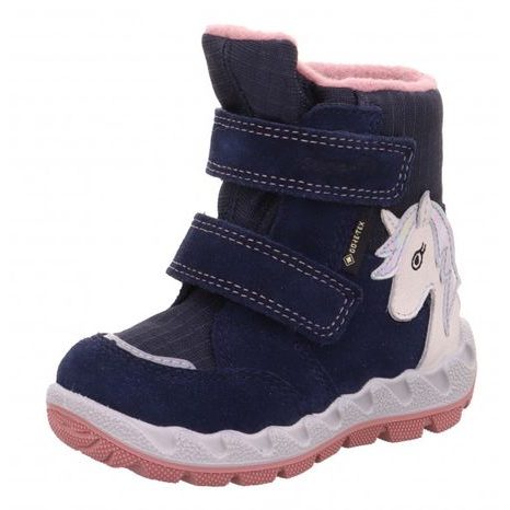 Zimné dievčenské topánky ICEBIRD GTX, Superfit, 1-006010-8010, tmavomodrá