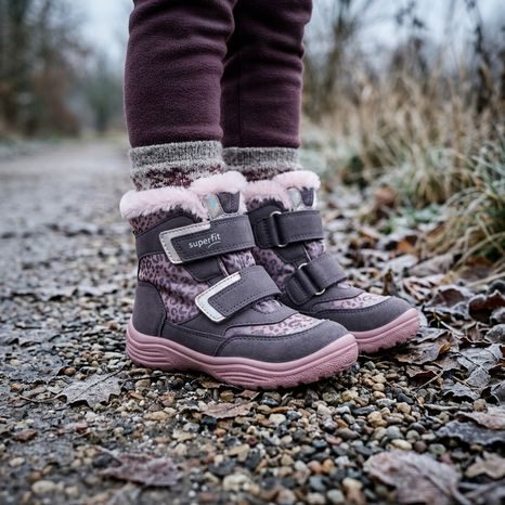 DIEVČENSKÉ ZIMNÉ TOPÁNKY CRYSTAL PURPLE/PINK GTX SUPERFIT 1-009091-8530