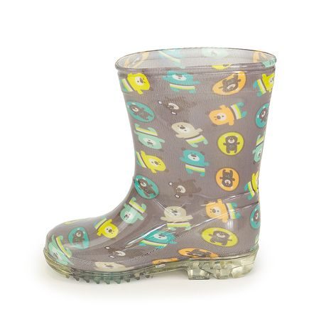 DĚTSKÉ HOLÍNKY PVC - POTISK ZVÍŘÁTKA, PIDILIDI, PL0042-18,  HNĚDÁ