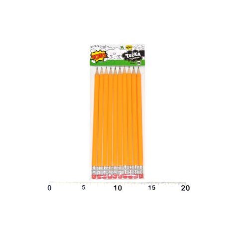 Ceruza No.2 (HB) gumi - készlet 10db vágott, TOTO, W812204 