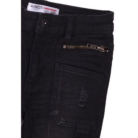 PANTALONI DIN DENIM PENTRU BĂIEȚI CU ELASTAN, MINOTI, STEREO 9, NEGRU