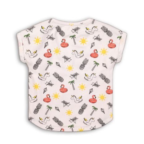 TRICOU PENTRU FETIȚE, CU MÂNECĂ SCURTĂ, MINOTI, TG BASIC TEE 6, ALB