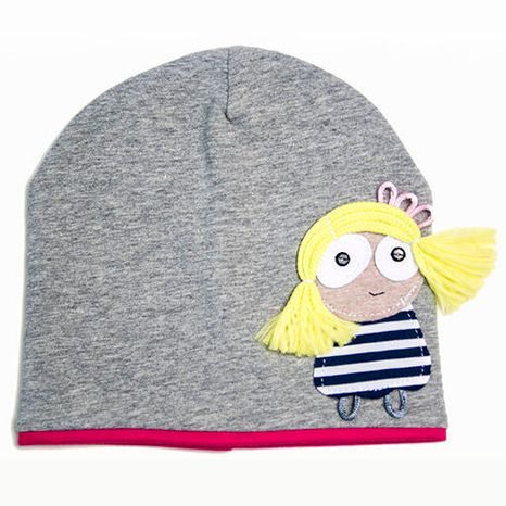 DÍVČÍ ČEPICE ŠEDÁ, RŮŽOVÁ, PRINCEZNA, YELLOW VIOLET, YV0020, ŠEDÁ