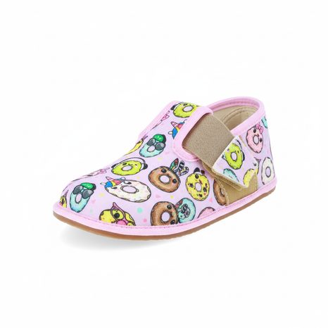 BAREFOOT DÍVČÍ PŘEZŮVKY PEGRES, BF01 DONUT, RŮŽOVÁ