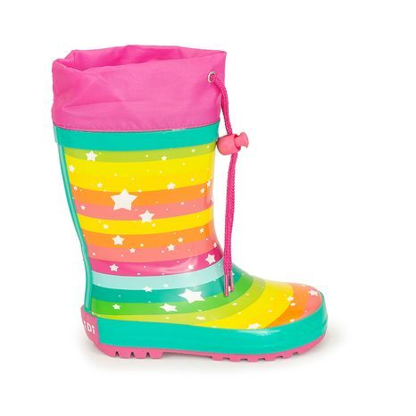 DÍVČÍ HOLÍNKY GUMOVÉ - POTISK RAINBOW, PIDILIDI, PL0051-01, HOLKA