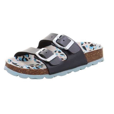 CHLAPECKÉ KORKOVÉ PANTOFLE SUPERFIT FOOTBAD BLACK/MULTICOLORED 1-800111-0070