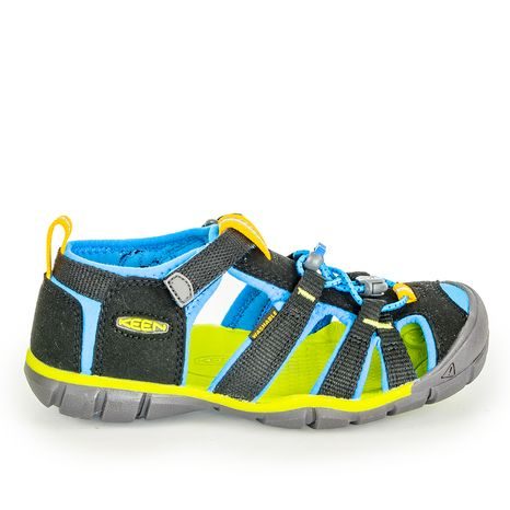 DĚTSKÉ SANDÁLY SEACAMP II CNX, BLACK/BRILLIANT BLUE, KEEN, 1022984/1022969, ČERNÁ
