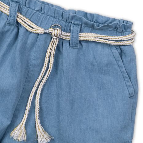 PANTALONI SCURȚI CU VOLANE, MINOTI, LEMDROP 6, ALBASTRU