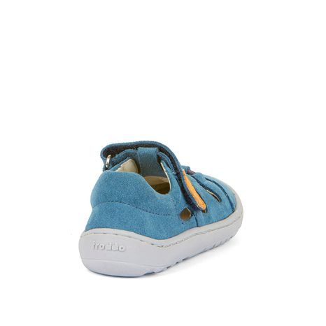 DĚTSKÁ BAREFOOT SANDÁLY ELASTIC JEANS FRODDO G3150262-14 SVĚTLE MODRÁ