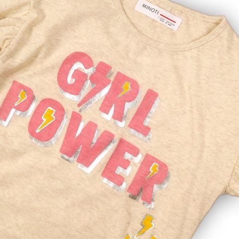 TRIČKO DIEVČENSKÉ S KRÁTKYM RUKÁVOM, MINOTI, KG TEE 22, BÉŽOVÁ