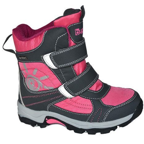 BOTY ZIMNÍ 2 PÁSKY, NEPROMOKAVÁ MEMBRÁNA, BUGGA, B00128-03, RŮŽOVÁ