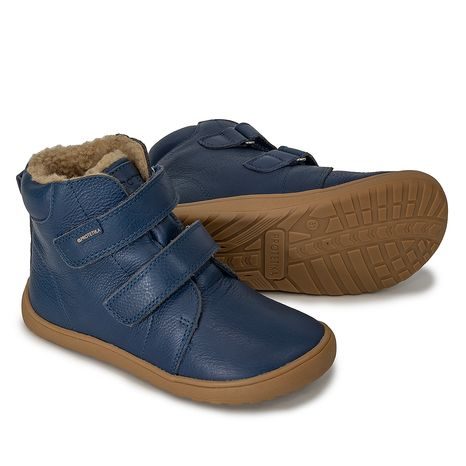 CHLAPECKÉ ZIMNÍ BAREFOOT BOTY DARYK NAVY, PRO-TEX, PROTETIKA, MODRÁ