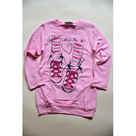 tričko dievčenské s dlhým rukávom, Wendee, ozfb39209-1, růžová