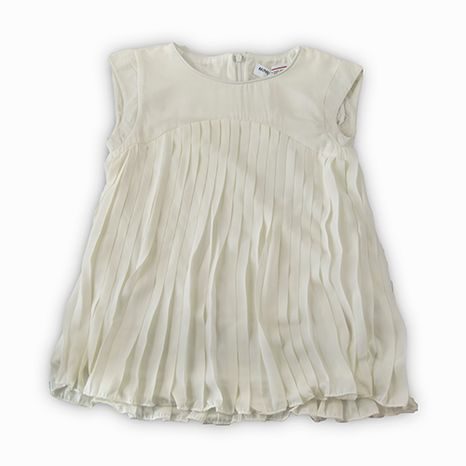 Bluză cu pliuri pentru fetițe, Minoti, REDRUM 3, alb 