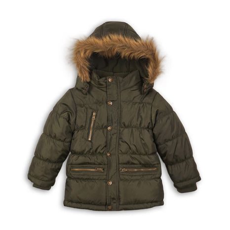 Kabát chlapecký zimní prošívaný, Minoti, MONO 3, khaki