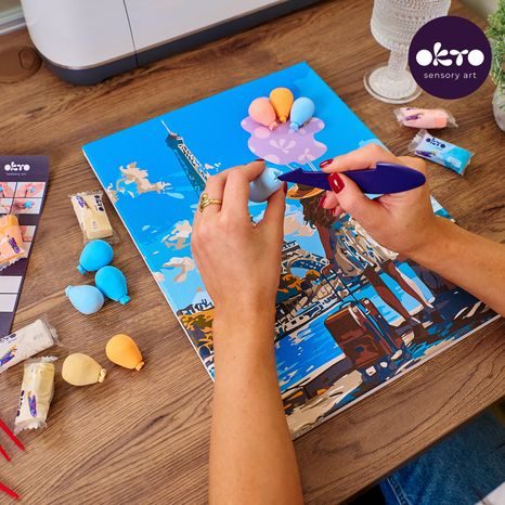 OKTO MALBA A 3D MODELOVÁNÍ OBRAZ "GREETINGS FROM PARIS" 30X40 CM, OKTO, W051120