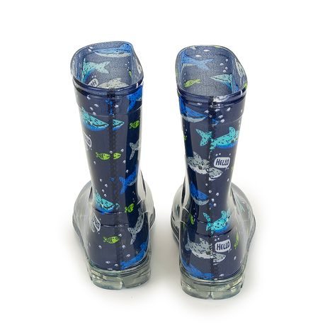 CHLAPECKÉ HOLÍNKY PVC - POTISK ŽRALOK, PIDILIDI, PL0036-04,  MODRÁ