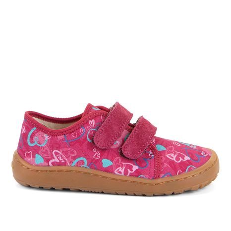 DIEVČENSKÉ PLÁTENÉ BAREFOOT TENISKY CANVAS FUXIA+ FRODDO G1700440-24