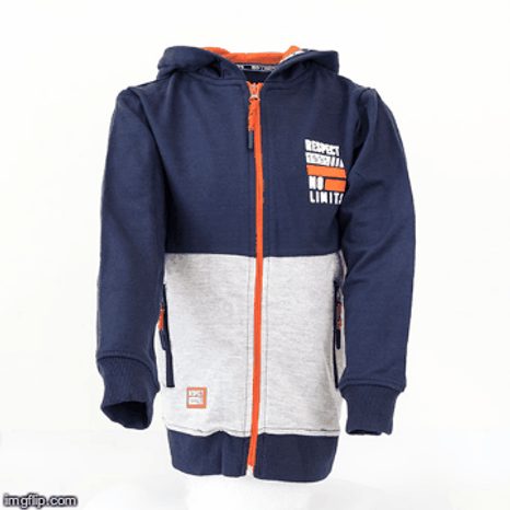 MIKINA CHLAPECKÁ S KAPUCÍ CELOPROPÍNACÍ, MINOTI, TEAM 3, TMAVĚ MODRÁ