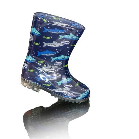 CHLAPECKÉ HOLÍNKY PVC - POTISK ŽRALOK, PIDILIDI, PL0036-04,  MODRÁ