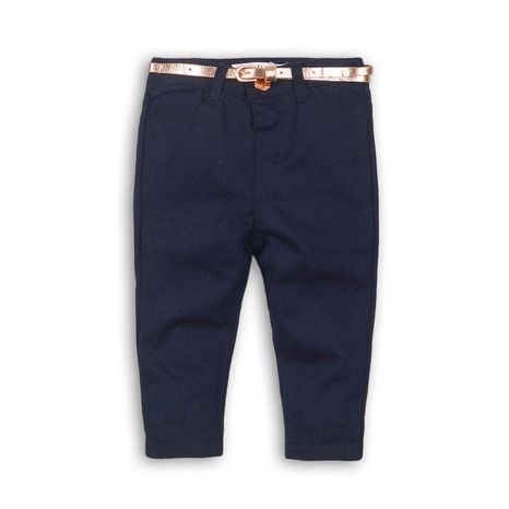 Pantaloni pentru fete elastici cu curea, Minoti, ODYSSEY 6, albastru