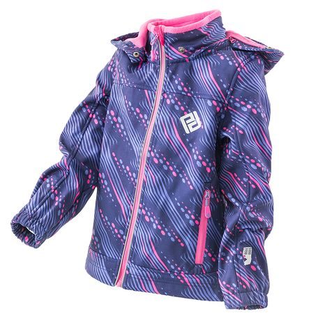 BUNDA SOFTSHELLOVÁ DÍVČÍ S KAPUCÍ, PIDILIDI, PD1102-01, RŮŽOVÁ