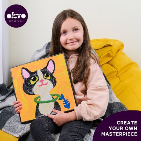 OKTO MALOVÁNÍ HMOTOU PODLE ČÍSEL "KOČKA" 29X29 CM, OKTO, W051110