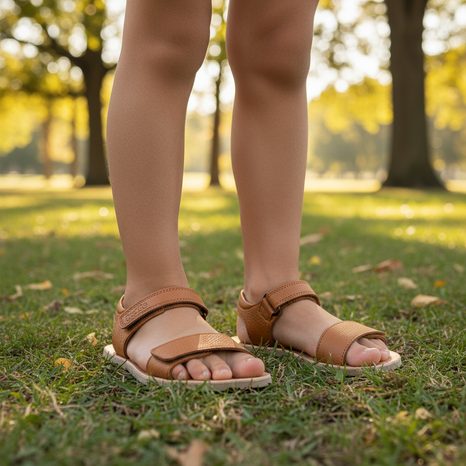 DÍVČÍ BAREFOOT SANDÁLY FLEXY LIA COGNAC FRODDO G3150264-2 HNĚDÁ
