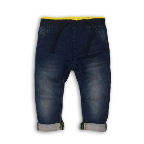 Kalhoty chlapecké džínové v pase do gumy, Minoti, CROSS 11, tmavě modrá